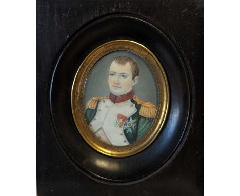 A collection of five 19th century portrait miniatures of Napoleonic interest  including two of Napoleon (1769-1821) after Jac