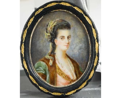 G Lupin Portrait miniature of a lady in oriental dresssigned 'G. Lupin' (lower right)watercolour on ivory6.5cmThis item is of