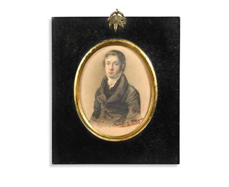 J. Wheeler (fl. early 19th century) Portrait miniature of Edward Lyon (1797-1861)inscribed 'Painted by J.Wheeler' (lower righ