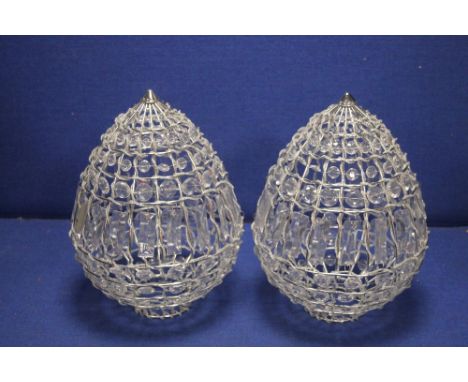 A PAIR OF DECORATIVE LAMP SHADES