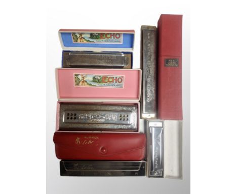 A group of Hohner mouth organs and further 'Flying Eagle' example 