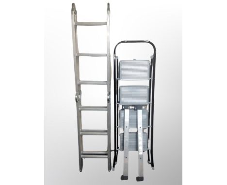 An Abru aluminium step ladder and one other 