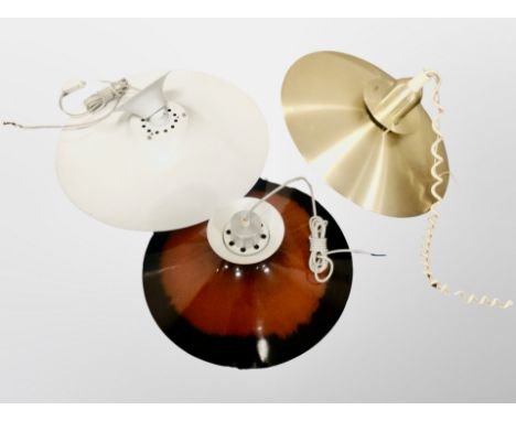 Three 1970's Scandinavian light shades 