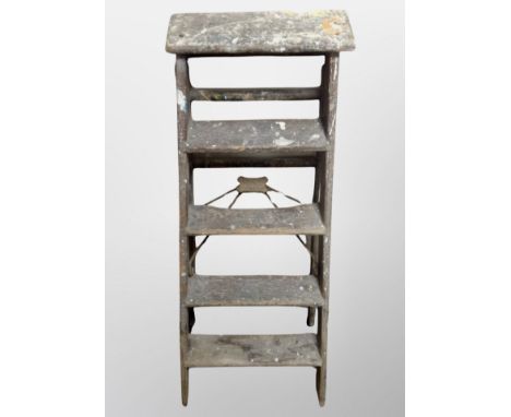 A vintage wooden step ladder 