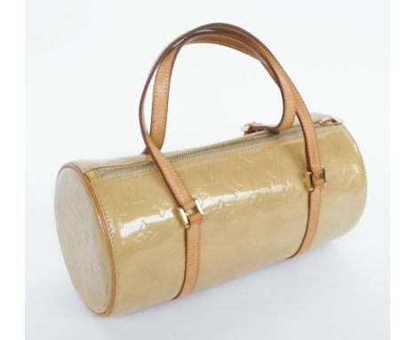 LOUIS VUITTON: VERNIS MONOGRAM LEATHER BEDFORD HANDBAGModernIn caramel with tan leather loop handles, one external pocket, go