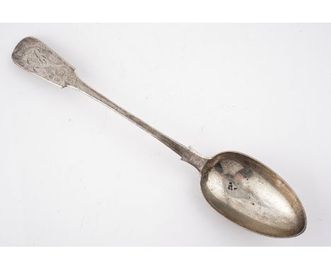 A WILLIAM IV SILVER FIDDLE PATTERN STUFFING SPOONEngraved with the initial R, possibly Newcastle 1835, length 32.5cm, weight 