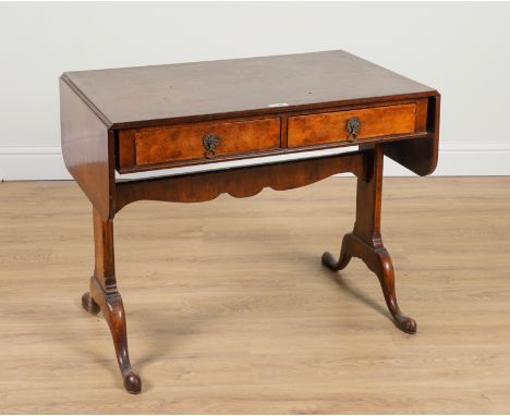 A REGENCY STYLE WALNUT TWO DRAWER SOFA TABLE92cm wide; 142cm wide open; 56cm deep; 73cm highProvenance: The Property of a nob