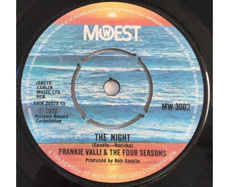 FRANKIE VALLI &amp; THE FOUR SEASONS - THE NIGHT/ WHEN THE MORNING COMES 7" (UK MOWEST - MW 3002). A stunning UK pressing of 