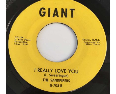 THE SANDPIPERS - I REALLY LOVE YOU/ LONELY TOO YOUNG 7" (US NORTHERN - GIANT G-705). A fine mid-60s 7" with classic Northern 