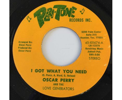OSCAR PERRY - I GOT WHAT YOU NEED/ COME ON HOME TO ME 7" (US SOUL/ R&amp;B - PERI-TONE 45-101674). A superb, scarce slice of 
