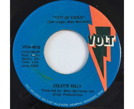 COLETTE KELLY - CITY OF FOOLS/ LONG AND LONELY WORLD 7" (US NORTHERN - VOLT VOA-4018). A late 60's fine slice of 7" soul by C