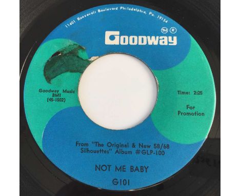 THE SILHOUETTES - NOT ME BABY/ GAUCHO SERENADE 7" (US PROMO - GOODWAY G101). A scarce 7" promo copy of the stompin' floor fil