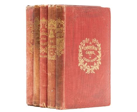 Dickens (Charles) [The Christmas Books], 5 vol., comprising A Christmas Carol, thirteenth edition, half-title printed in blue