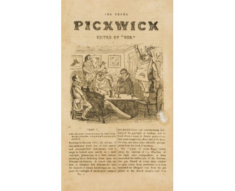 Dickens (Charles).- [Prest (Thomas Peckett)], "Bos". The Penny Pickwick, nos. 1-103 (of 112), without titles or preface, wood