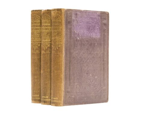 Trollope (Anthony) Framley Parsonage, 3 vol., first edition in book form, 3 wood-engraved frontispieces and 3 plates by Dalzi