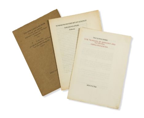 Doves Press.- Cobden-Sanderson (T.J.) The New Science Museum. A Letter, with additions, Addressed to the Editor of "The Times