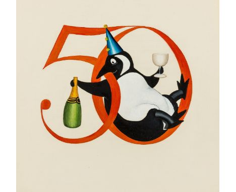 δ Penguin books.- Cook (Beryl) Original artwork celebrating 50 years of Penguin books, gouache over pencil, heightened with w