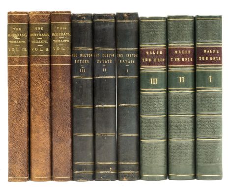 Trollope (Anthony) The Belton Estate, 3 vol., vol.1&amp;3 first edition, vol. 2 second edition, without half-titles as issued