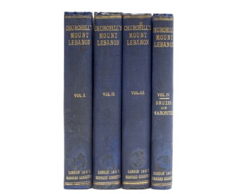 Middle East.- Druzes.- Churchill (Charles Henry) Mount Lebanon, A Ten Years' Residence, 3 vol., mixed edition, vol.1 second e