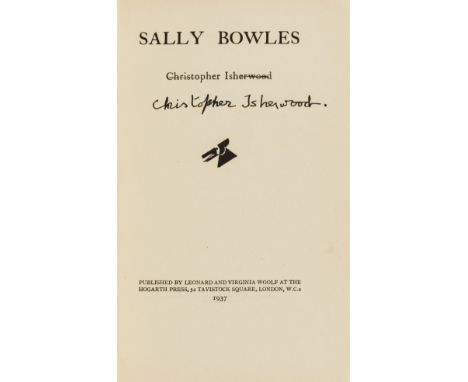 Isherwood (Christopher) Sally Bowles, signed by the author on title with score through his printed name, book-label to pasted