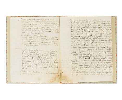 Canon Law.- [Acting without moral certainty], manuscript in Latin, 16pp., water-staining / fraying to lower inner gutters, wi