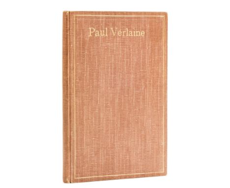 Verlaine (Paul) Hombres, copy "E" of 25 lettered copies printed on Japon from an edition limited to 525 copies, some occasion