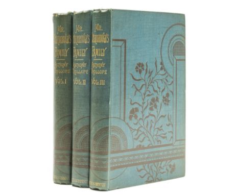 Trollope (Anthony) Mr. Scarborough's Family, 3 vol., first edition in book form, half-titles, 32pp. advertisements dated Marc