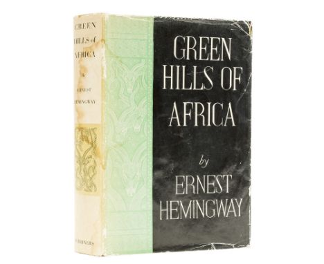 Hemingway (Ernest) Green Hills of Africa, first edition, woodcut illustrations and vignettes, upper fore-edge corner p.81 lig