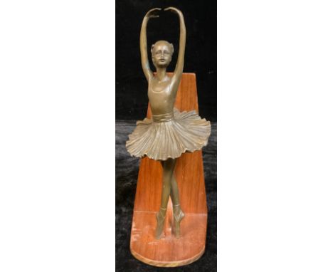 A bronze sculpture, of a ballerina, 26cm high 