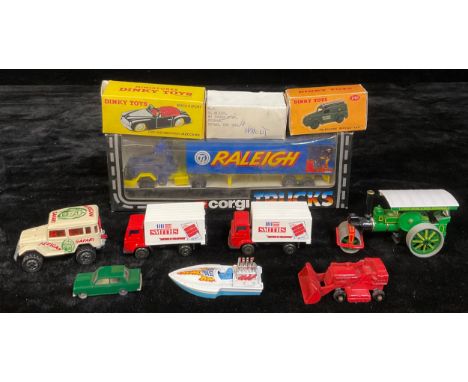 Toys &amp; Juvenalia - a Corgi Trucks 1177 Raleigh truck, window boxed; a Dinky Toys 261 telephone service van, boxed - later