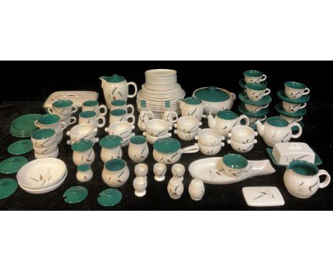 A comprehensive Denby Greenwheat pattern diner and tea service 