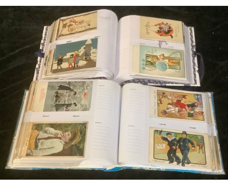 Postcards - an album containing approximately 200 postcards, World War One interest: WWI scenes, patriotic, sentimental and h