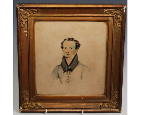 English School (first half 19th century)Portrait of Reverend Frances Gottwaltz, Vicar of Coughton, Warwickshirelabel to verso