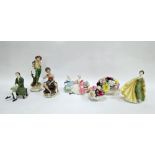 Three Royal Doulton figures comprising a figure titled 'A Gentleman from Williamsburg' HN2227,