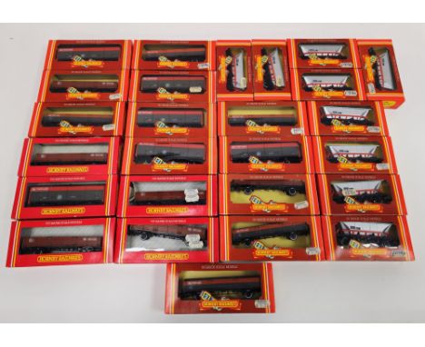 Quantity of boxed Hornby 00 gauge goods wagons to include 7 X R235 45 Ton G.LW. open wagon, 6 X R247 45 ton van 'VDA', 4 X 45