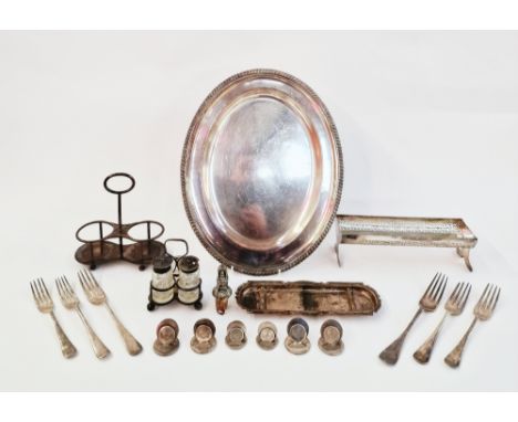 Various silver plated ware to include a large EPNS platter, labelled H B &amp; H Silver Soldered on the back, a quantity of '