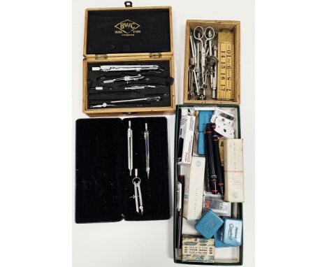 Collection of drawing implements&nbsp;including Pentel, Stylo, red pen, a collection of Gunther Wagner pen nibs (boxed), asso
