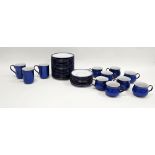 Contemporary Denby powder blue ground part tea and coffee service, with printed marks, including