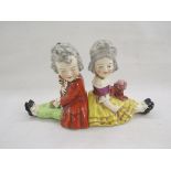 Four continental porcelain figures in the Meissen-style, emblematic of the seasons, circa 1900, gilt