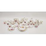 Royal Crown Derby bone china 'Derby Posies' pattern and other similar wares group of miniatures