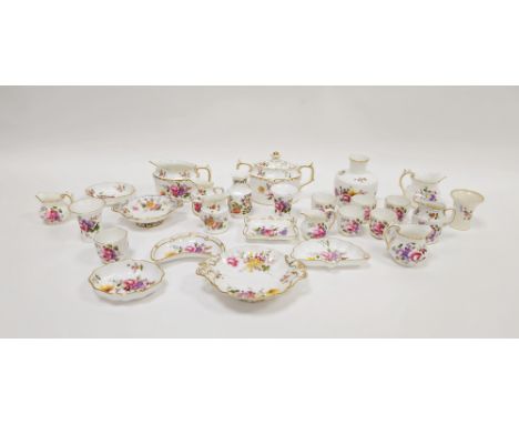 Royal Crown Derby bone china 'Derby Posies' pattern and other similar wares group of miniatures and other items, 20th century