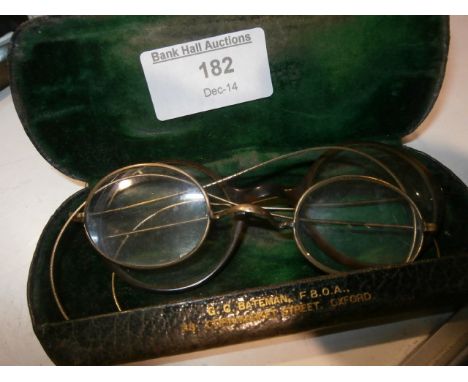2 pairs of vintage glasses and a glasses case