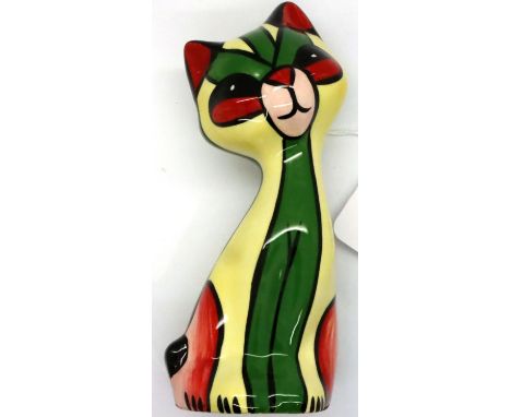 Lorna Bailey cat, Miss Prim, H: 14 cm, no cracks chips or visible restoration. P&amp;P Group 1 (£14+VAT for the first lot and