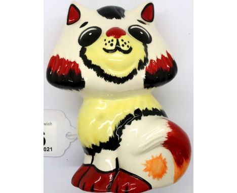Lorna Bailey cat, Honey, H: 13 cm, no cracks, chips or visible restoration. P&amp;P Group 1 (£14+VAT for the first lot and £1