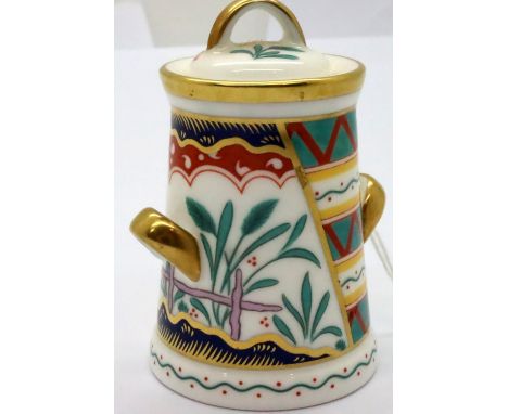 A Royal Crown Derby miniature milk churn. H: 6 cm. No cracks, chips or visible restoration. P&amp;P Group 1 (£14+VAT for the 