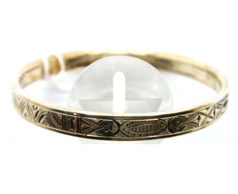Charles Horner childs silver bangle. 4.4g P&amp;P Group 1 (£14+VAT for the first lot and £1+VAT for subsequent lots) 