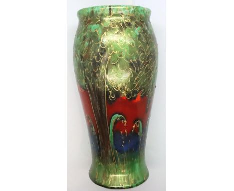 Anita Harris vase in the Bluebell Wood pattern, H: 19 cm, no cracks, chips or visible restoration. P&amp;P Group 2 (£18+VAT f