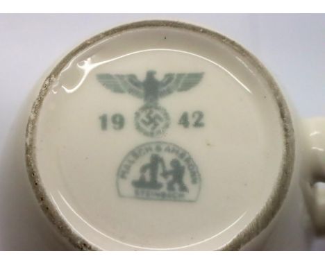 1942 Dated German Heer (Army) China Cup. P&amp;P Group 1 (£14+VAT for the first lot and £1+VAT for subsequent lots) 