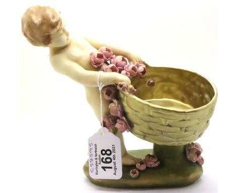 Austrian Amphora Cherub bowl. P&amp;P Group 2 (£18+VAT for the first lot and £3+VAT for subsequent lots) 