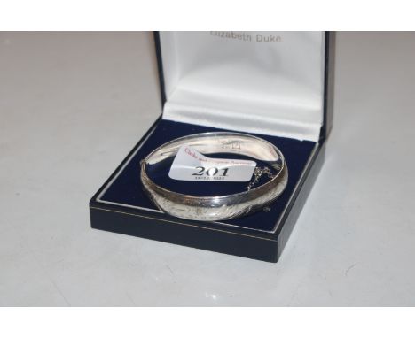 A Sterling silver bangle 